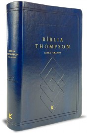 B�blia Thompson AEC Letra Grande luxo azul com �ndice