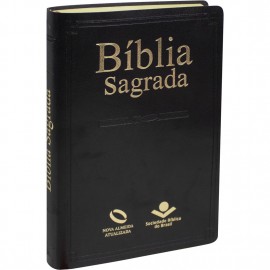 Biblia Slim Preta Luxo Naa Media