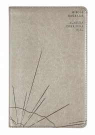 B�blia Sagrada Slim ACF, Luxo, Couro-Soft, cinza