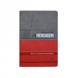  Biblia Estudo A Mensagem - Cinza E Vermelho