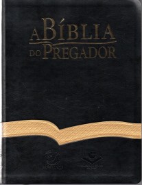 Biblia Do Pregador Grande  Ra Preta Faixa Dourada