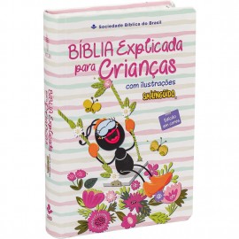 Bblia Explicada para Crianas com ilustraes Smilinguido listrada