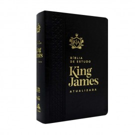 B�blia De Estudo King James RA Letra Grande Capa Luxo Preto