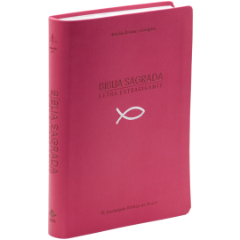B�blia Sagrada Letra Extragigante luxo Pink com �ndice