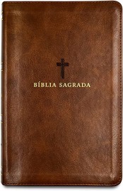 B�blia Acf, Couro Soft, Marrom, Leitura Perfeita Letra Grande