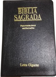 B�blia Letra Gigante Luxo Palavras de Jesus Vermelho  Sbb