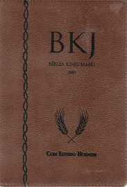 B�blia 1611 King James Estudo Holman Couro Legitimo Marrom