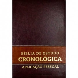 Biblia De Estudo Cronologica Aplicacao  Marrom 