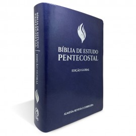 Biblia De Estudo Pentecostal Grande Azul Edi��o Global