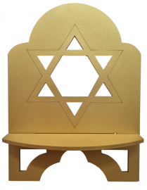 Suporte de Bblia Israel Em Madeira MDF Grande Dourado