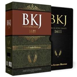 B�blia King James 1611 de Estudo Holman Preta luxo 6 Edi��o