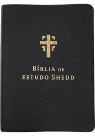B�blia de estudo Shedd - Luxo Couro Leg�timo Preto