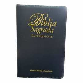 B�blia Letra Gigante Ziper Com Indice A.R.A Almeida Revista e Atualizada 