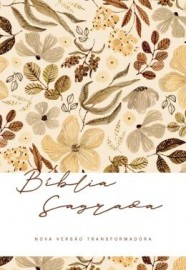 Bblia Nvt Floral Creme Slim - Letra Maior NVT