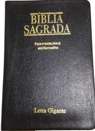B�blia Letra Gigante Luxo Palavras de Jesus Vermelho  Sbb