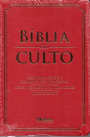 Biblia Do Culto letra Gigante Harpa Luxo Vermelha