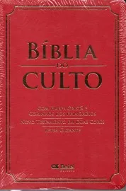 Biblia Do Culto letra Gigante Harpa Luxo Vermelha
