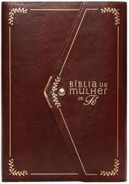 B�blia da Mulher de F�, NVI, Letra Grande, Couro-soft vinho com fechamento carteira