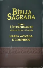 Biblia lt ultragigante RC bicolor com harpa