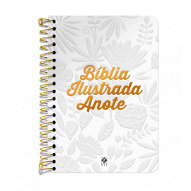 B�blia Ilustrada Anote NVT espiral - Tela Branca