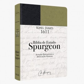 Bblia De Estudo Spurgeon BKJ 1611 L. Grande Verde e  Preto