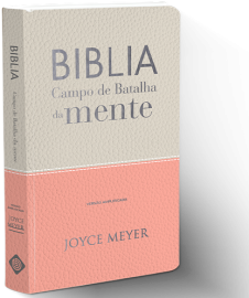 Biblia Campo De Batalha Da Mente - Branco E Rosa Luxo  Joyce Meyer