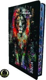 Biblia Nvi leao grafite Capa Dura com �ndice 