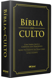 Biblia Do Culto Letra Gigante Com Harpa Luxo Preta Classica