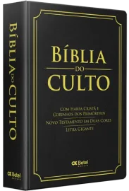 Biblia Do Culto Letra Gigante Com Harpa Luxo Preta Classica