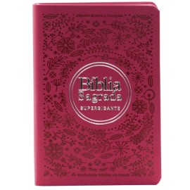 B�blia Luxo RC Edi��o Letra Supergigante Rosa