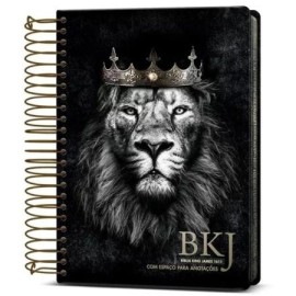 B�blia King James 1611 Le�o Rei dos Reis Capa Dura Espiral Com Espa�o Para Anota��es