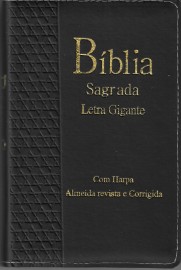Bíblia letra Gigante luxo com Harpa índice cpp
