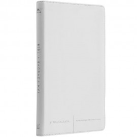 B�blia NVI Slim Letra Normal  Capa Luxo Branco