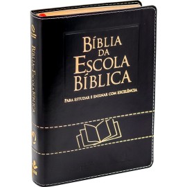 B�blia da Escola B�blica NAA Preta Luxo Preto