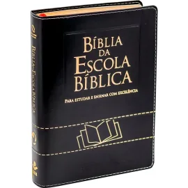 B�blia da Escola B�blica NAA Preta Luxo Preto