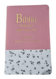 Biblia Hiper Plus Bicolor Luxo Com Harpa KCP