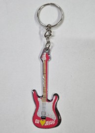 Chaveiro Guitarra Metal  Resinado 12 Unidades