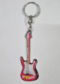 Chaveiro Guitarra Metal  Resinado 12 Unidades