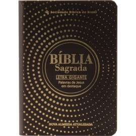 B�blia Luxo Media Letra Gigante NAA Marrom