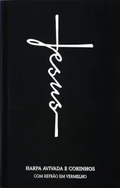 Harpa Avivada e Corinhos Brochura Letra Hipergigante Jesus Preta