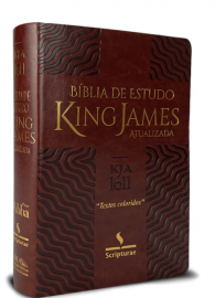Bblia de Estudo King James RA Luxo Pinho Vinho