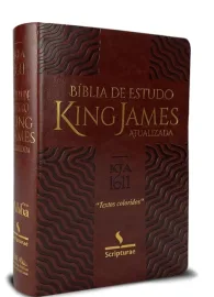 B�blia de Estudo King James RA Luxo Pinh�o Vinho