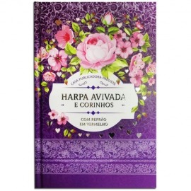 Harpa Avivada e Corinhos Letra Hipergigante Floral Lilas Cpp