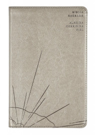 B�blia Sagrada Slim ACF, Luxo, Couro-Soft, cinza