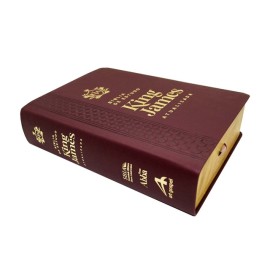 B�blia De Estudo King James RA Letra Grande Capa Luxo Vinho