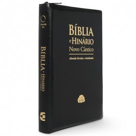 Bblia e Hinrio Novo Cntico Letra Gigante c. zper preta