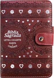 Biblia Carteira Caneta Pu Letra Gigante Mod. 05 Bordo