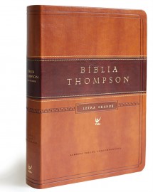 Biblia Thompson Letra Grande Marrom Claro E Escuro 