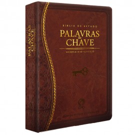 B�blia Palavras Chave Marrom Classica Luxo