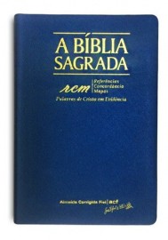 Biblia grande Rcm Acf Luxo Azul